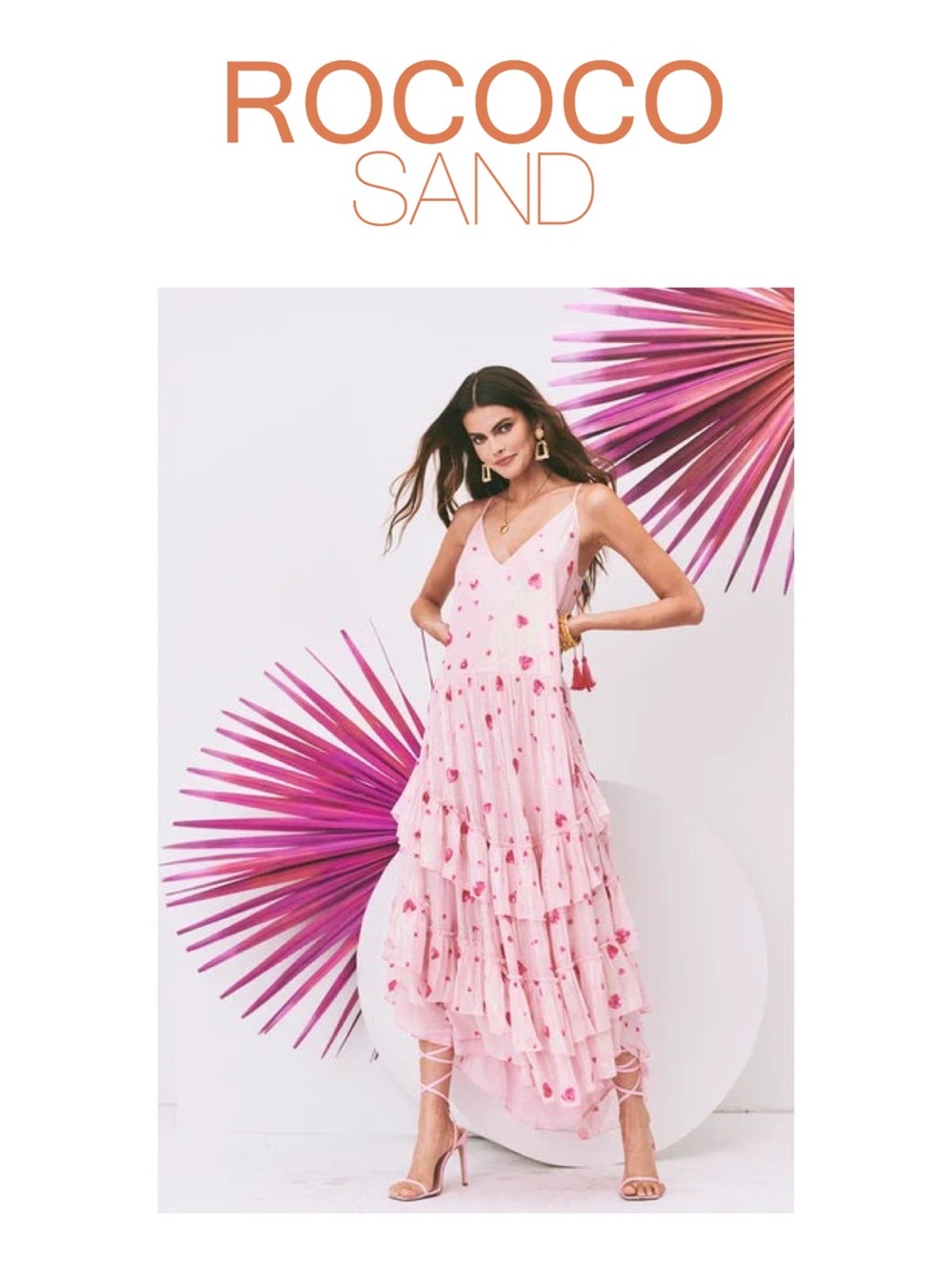 ROCOCO SAND Tala Long Tiered Dress